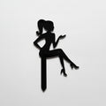 Silhouette Lady Cake Topper