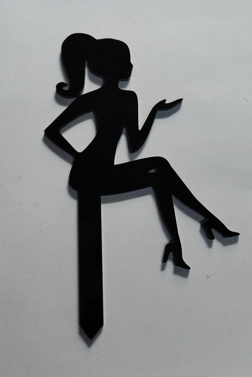 Silhouette Lady Cake Topper