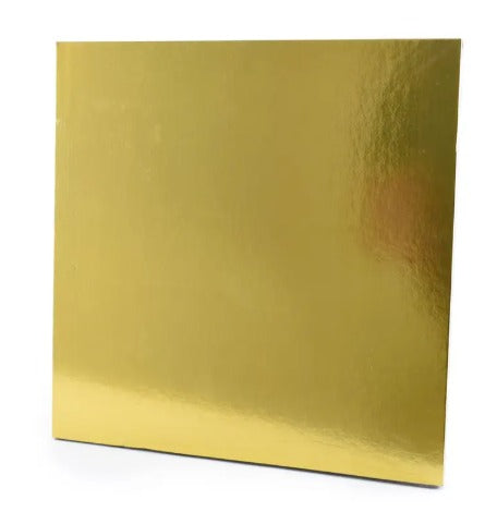Square Thin Gold Cake Board