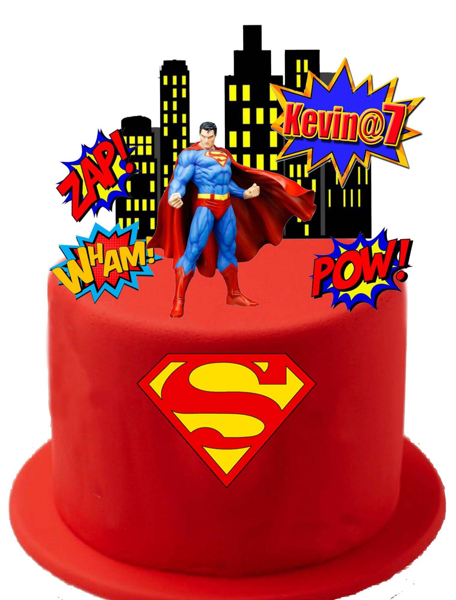 Superman Cake Topper -Hero-Themed Cake Decoration