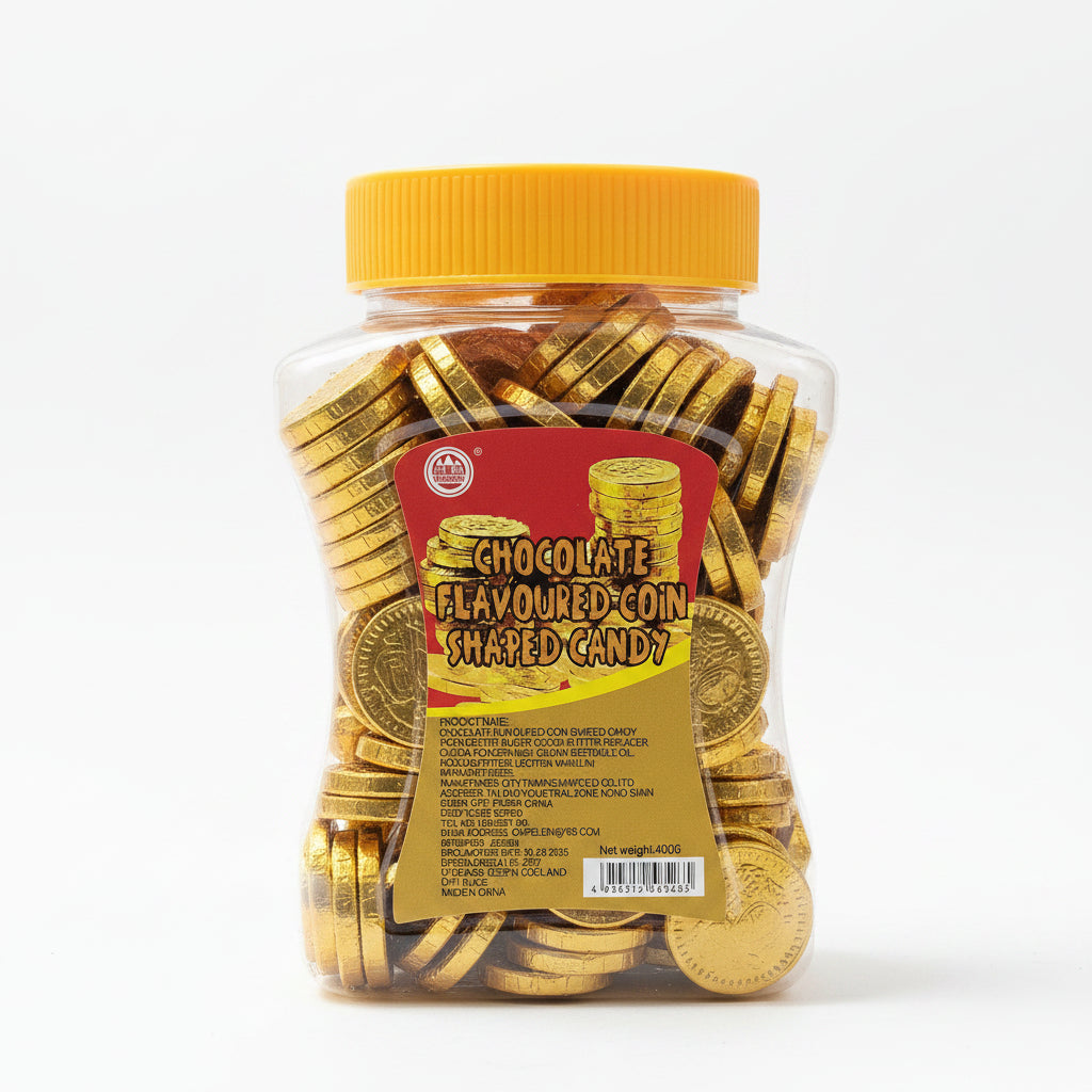 Chocolate Flavoured coin shaped Candy