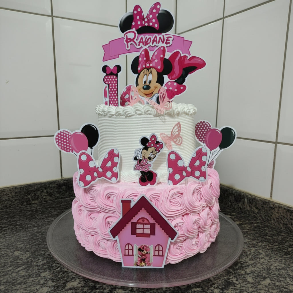 Minnie Mouse Customized Cartoon Themed   toppers