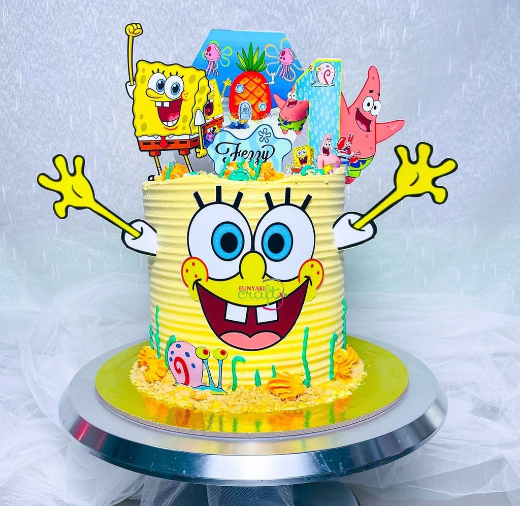 Spongebob Customized Cartoon Themed   toppers