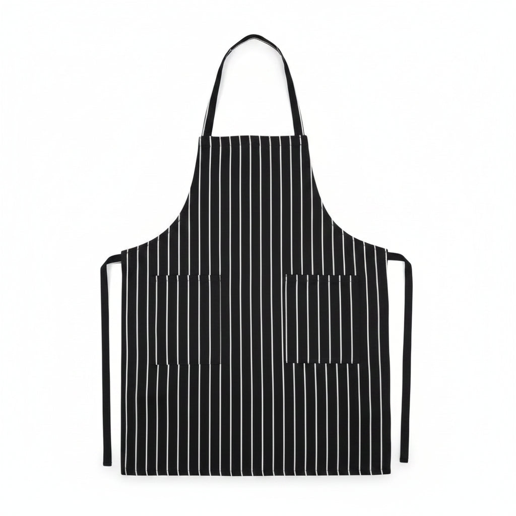 White and Black Stripped Adults and Kids Aprons