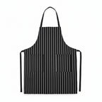 White and Black Stripped Adults and Kids Aprons