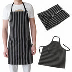 White and Black Stripped Adults and Kids Aprons