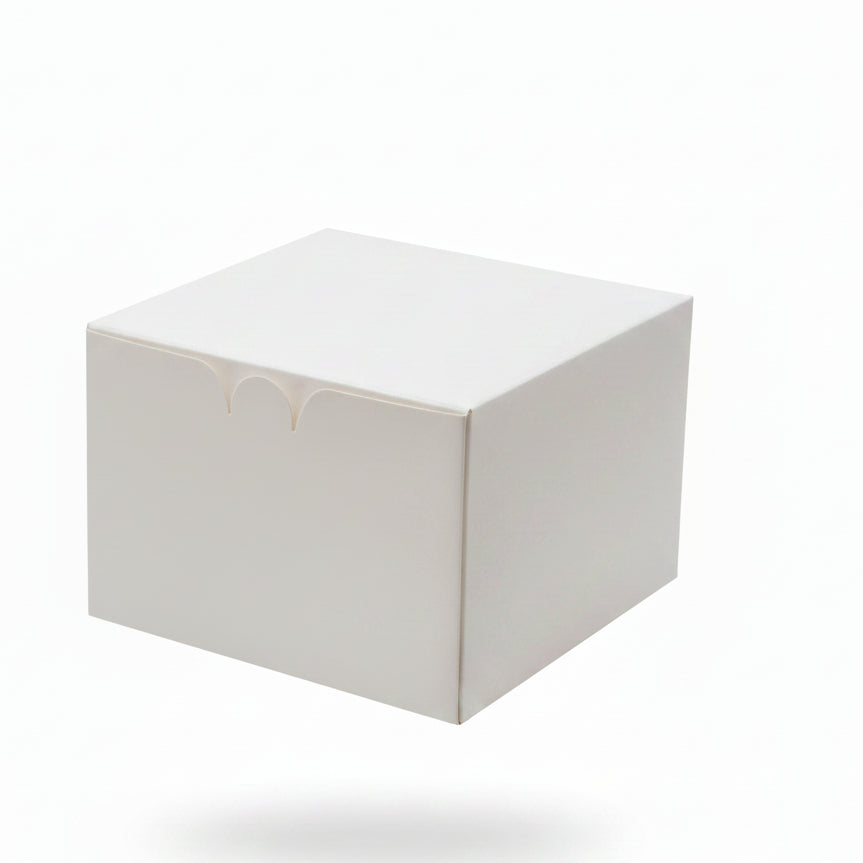 4 ½" x 4 ½" x 3" White box ( cake slice )