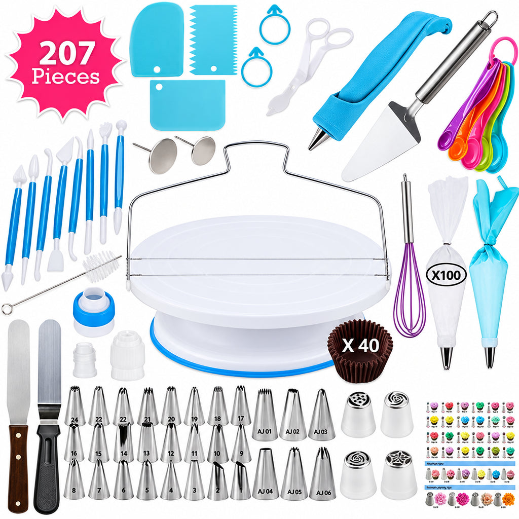 207pc Turntable decorating kit