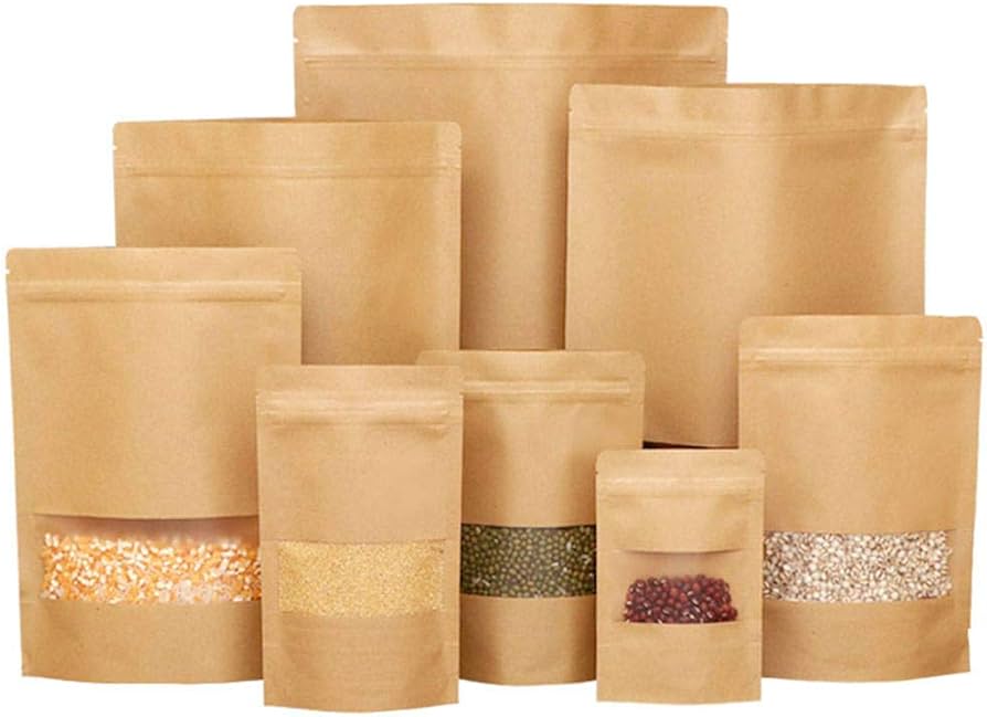 Brown Kraft Ziplock Bags
