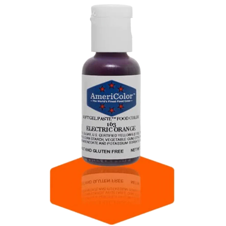 Americolor Electric Orange Soft Gel Paste Food Color 21g
