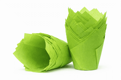 Tulip Green Cases 50Pcs (15X15Cm) | Muffins