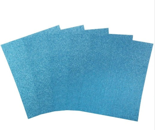 Turquoise Blue Glitter Paper