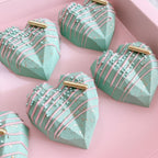 Large Geometric Silicone Heart Mold – Perfect For Breakable Hearts, Cakes & Chocolates