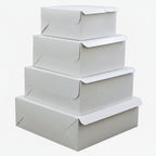 White Standard Cake Boxes | Standard (4") And Deep (5") Heights | (4" - 14")