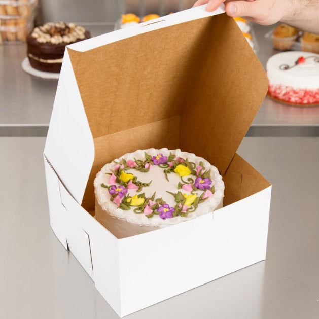 White Standard Cake Boxes | Standard (4") And Deep (5") Heights | (4" - 14")