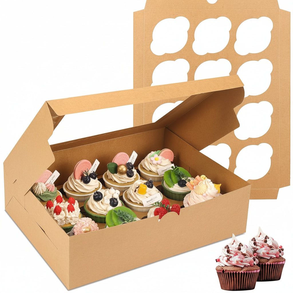 Brown Cupcake Boxes