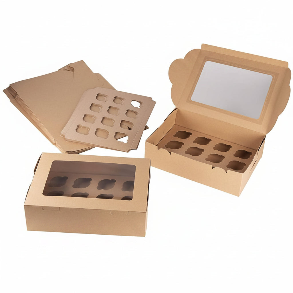 Brown Cupcake Boxes