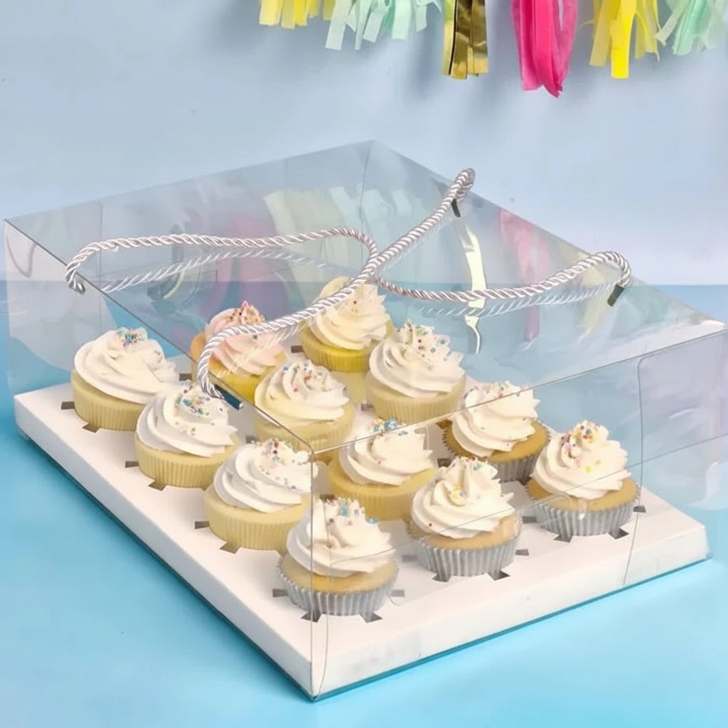 Clear Cupcake Box With Ropes