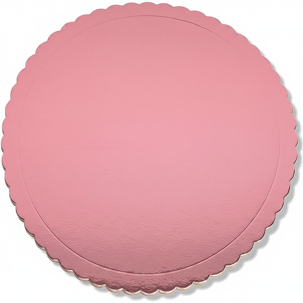 Rose Gold  Scalloped Round Boards