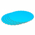 Round Scalloped Blue Boards