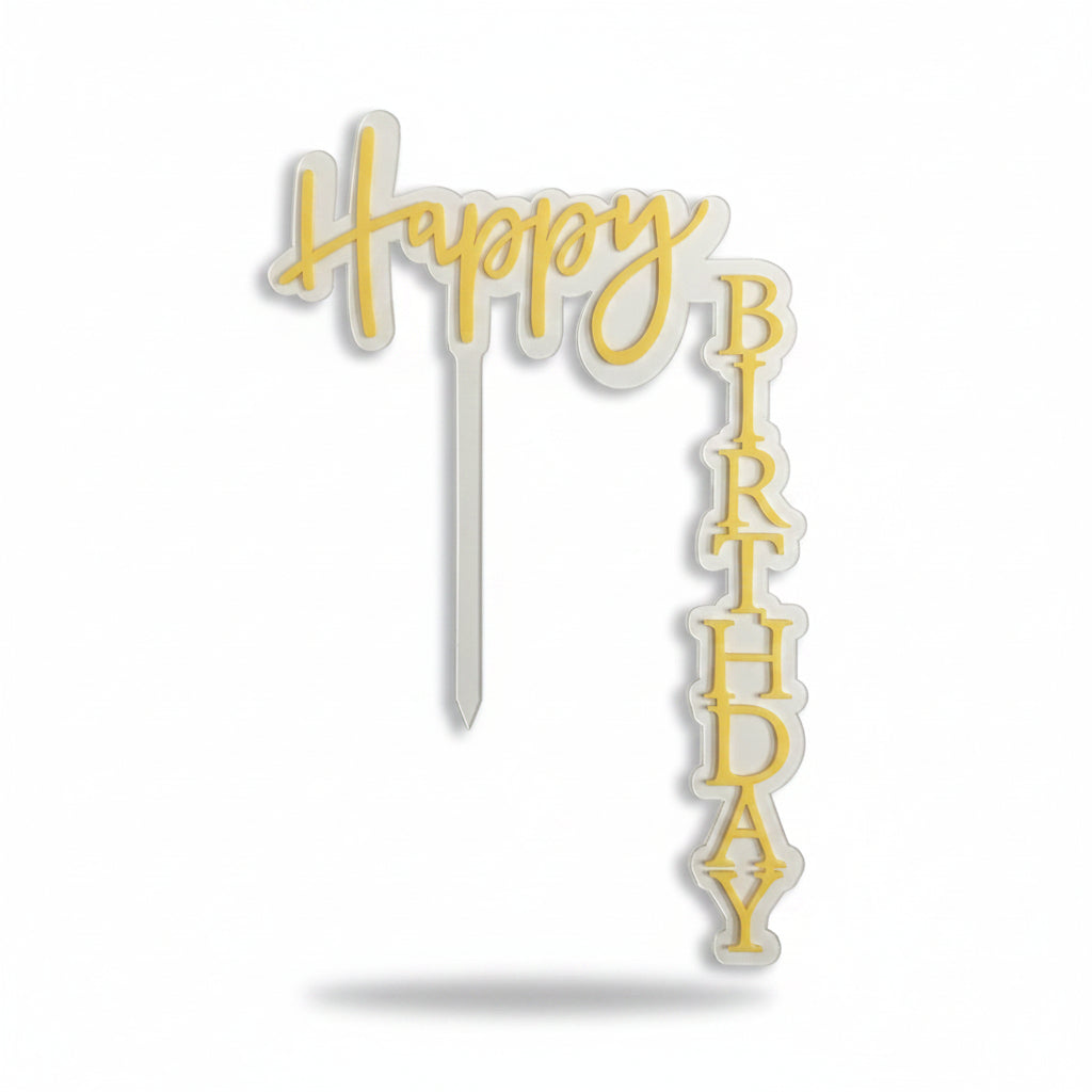 Happy Birthday Topper Side Drop