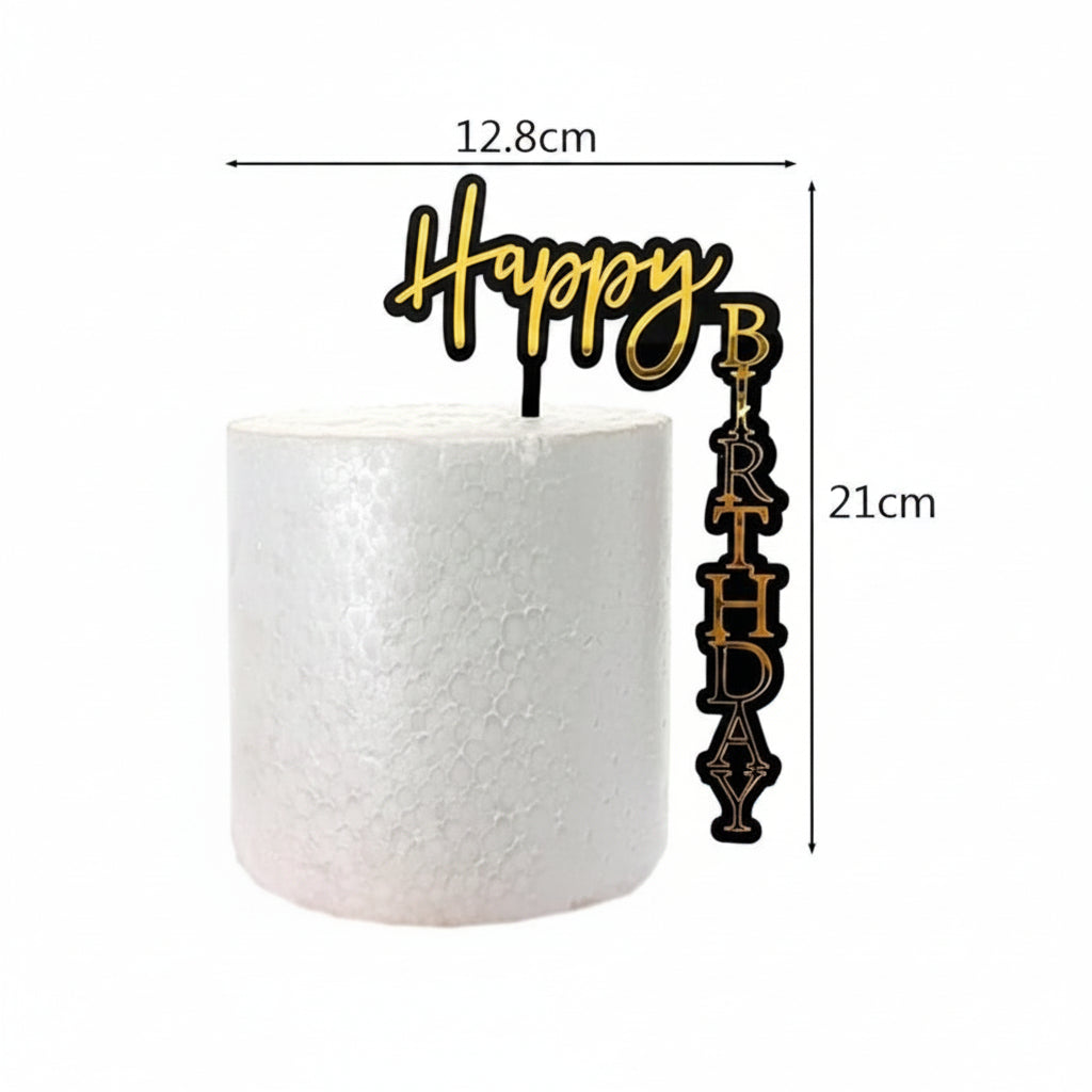 Happy Birthday Topper Side Drop