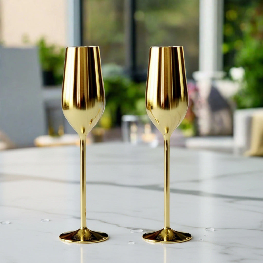 Gold Champagne Glasses