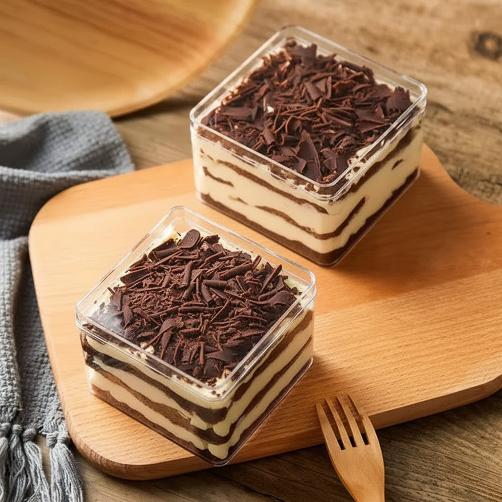 Tiramisu 10.8 by 10.8 by 5  Cake Container