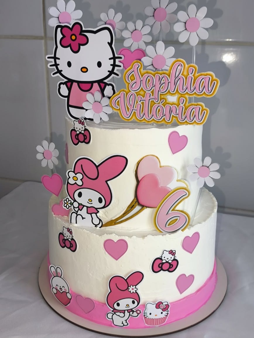 Hello Kitty Customized Cartoon Themed   toppers