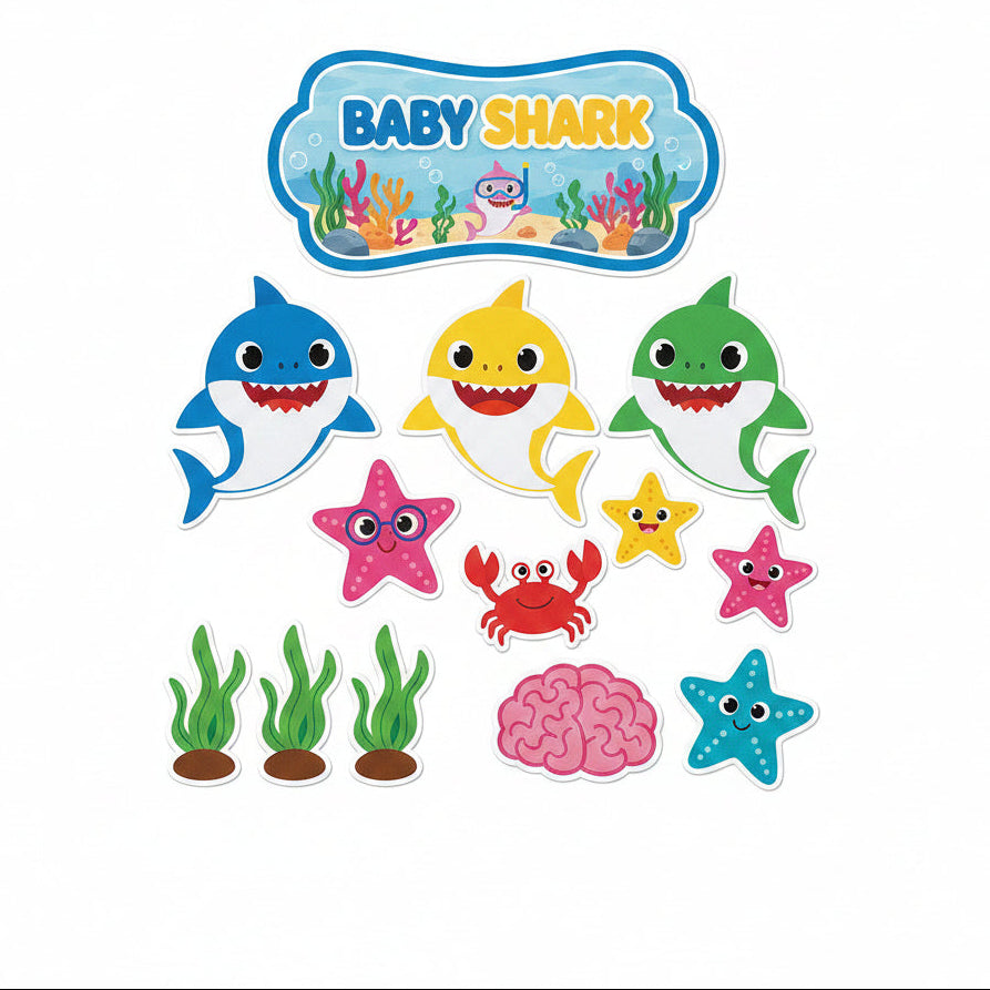 Baby Shark Customized Cartoon Themed   toppers