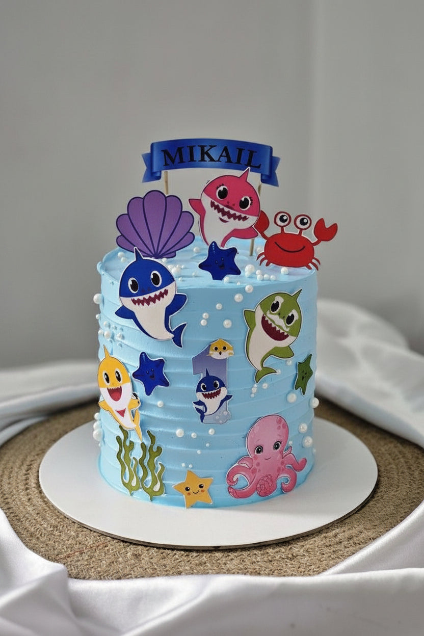 Baby Shark Customized Cartoon Themed   toppers