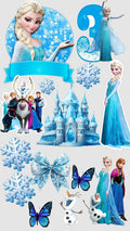 Anna & Elsa  (Frozen)  Customized Cartoon Themed   toppers