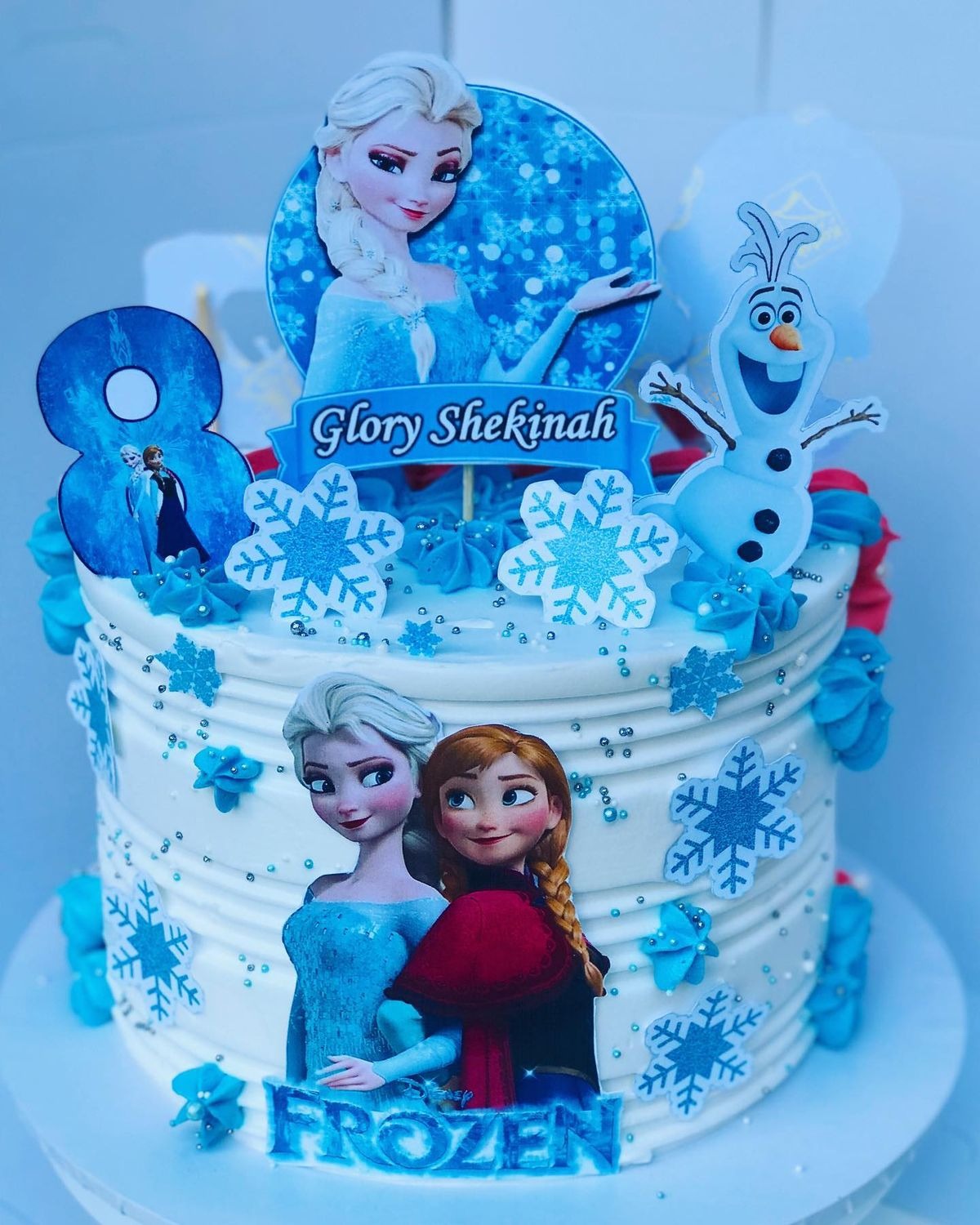 Anna & Elsa  (Frozen)  Customized Cartoon Themed   toppers