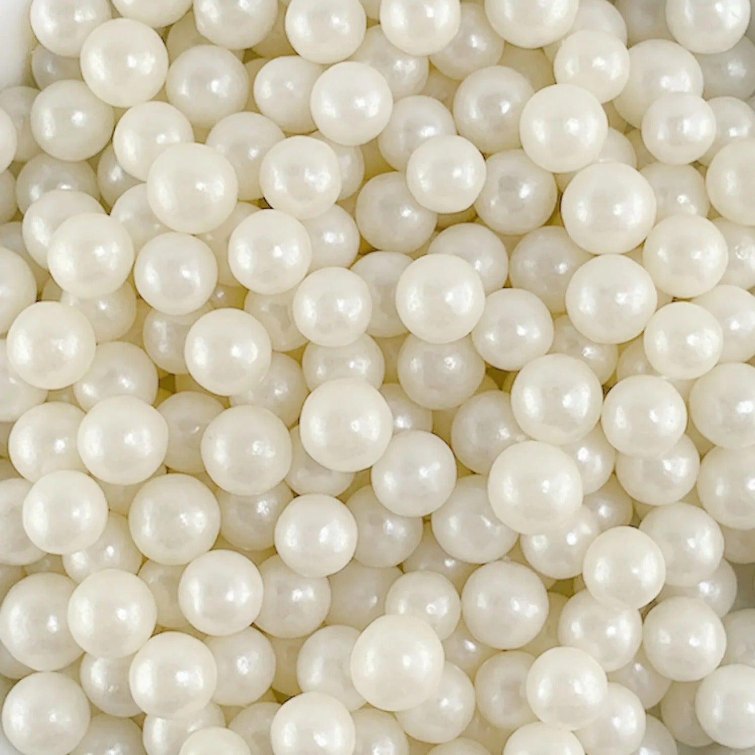 7mm Edible White  Sugar Pearls