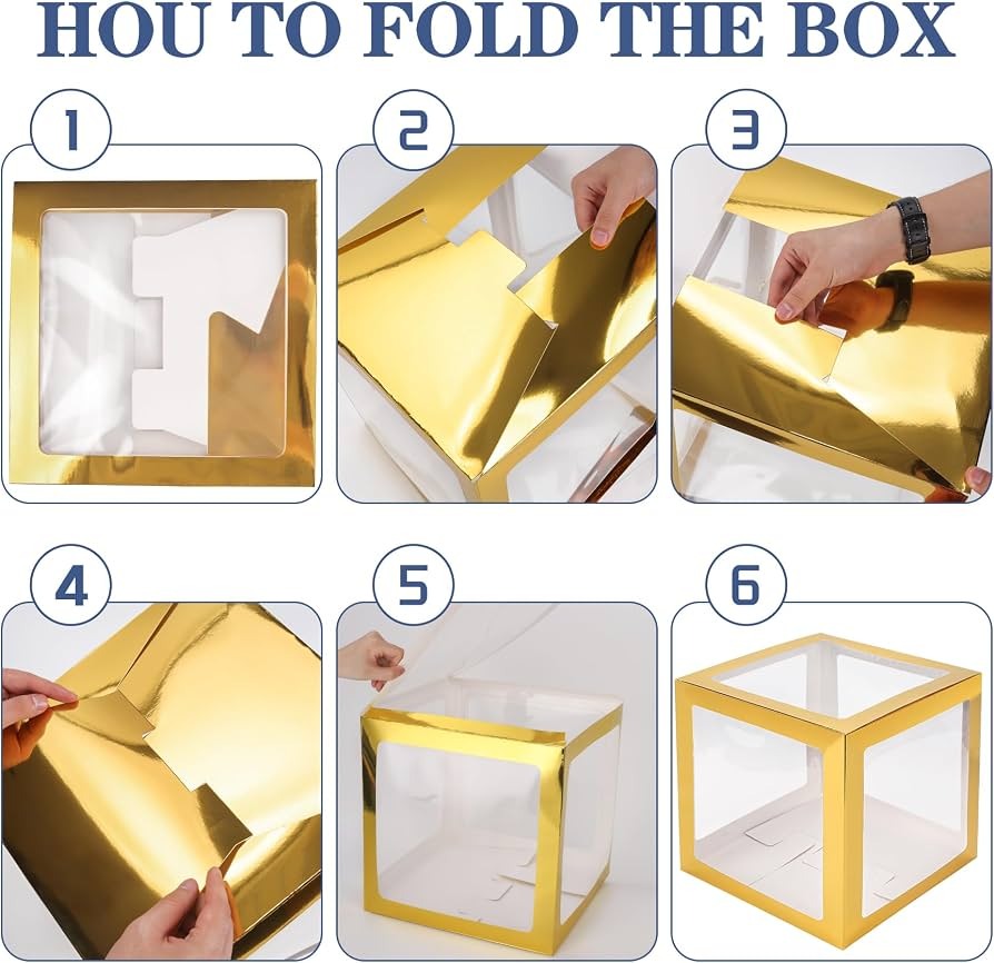 Shinny Gold Transparent Cake Box