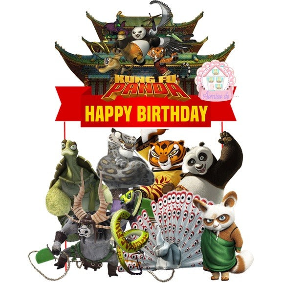 Kung Fu Panda Customized Cartoon Themed toppers