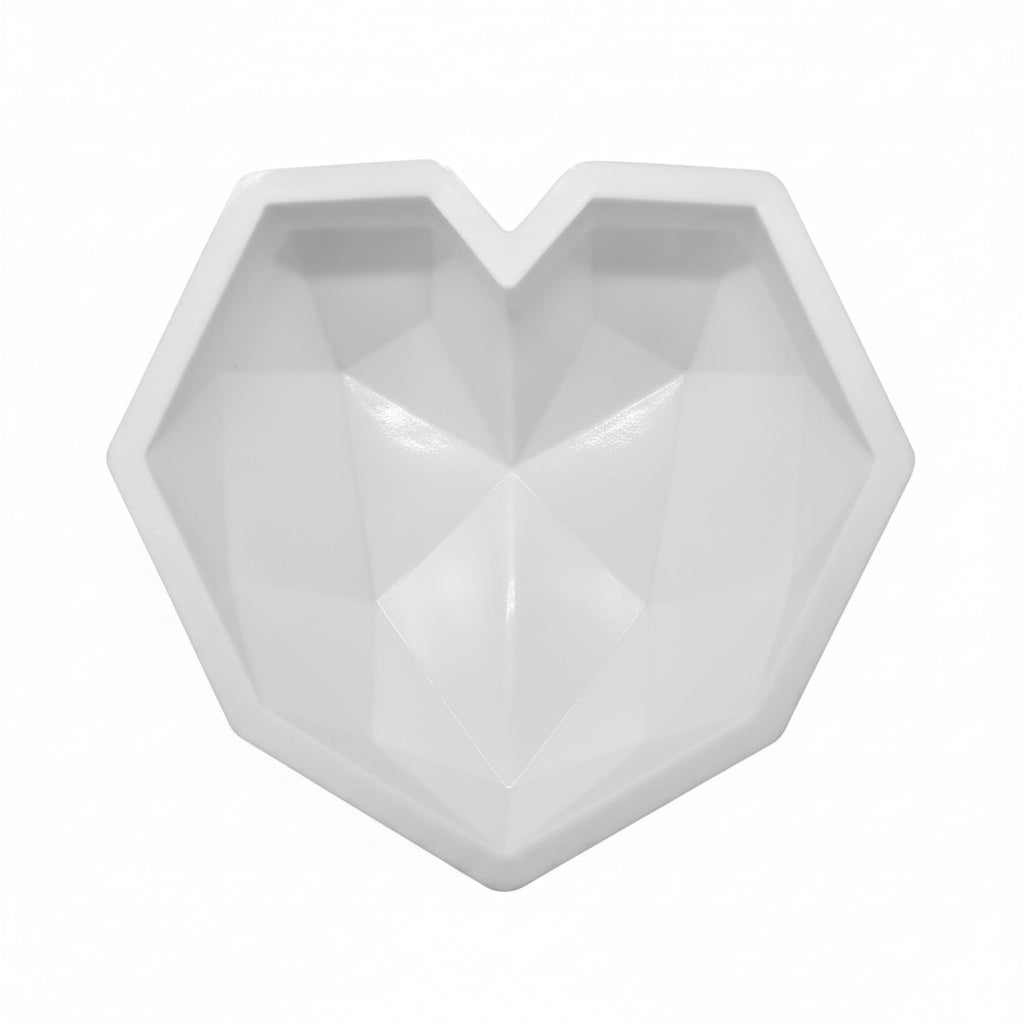 Geometric Silicon Heart Mold Large