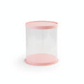 12" Round Pvc Pink  Transparent Box