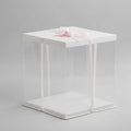 10" Square Pvc White  Transparent Box