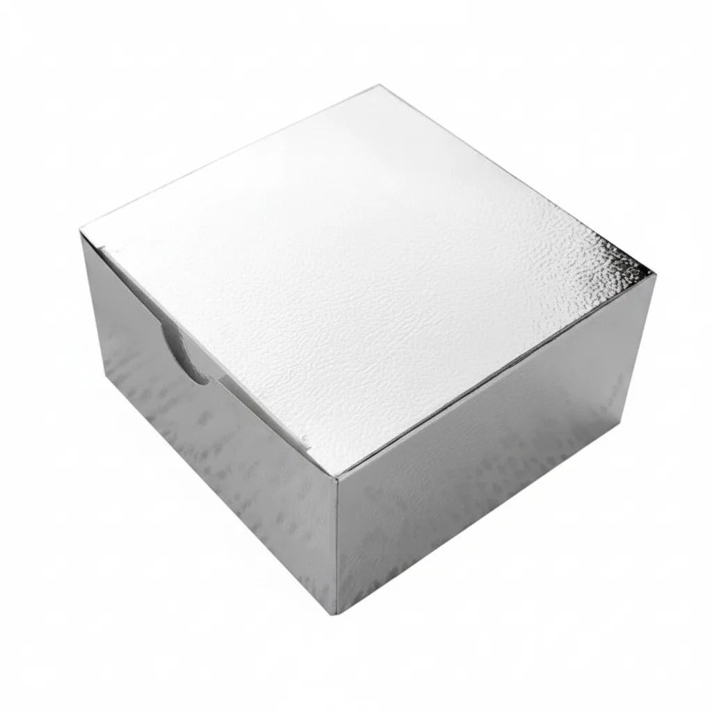 10" by 10" by 5" Silver Cake Box (1kg)