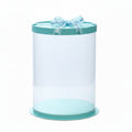 12" Round Pvc Turqoise Green   Transparent Box