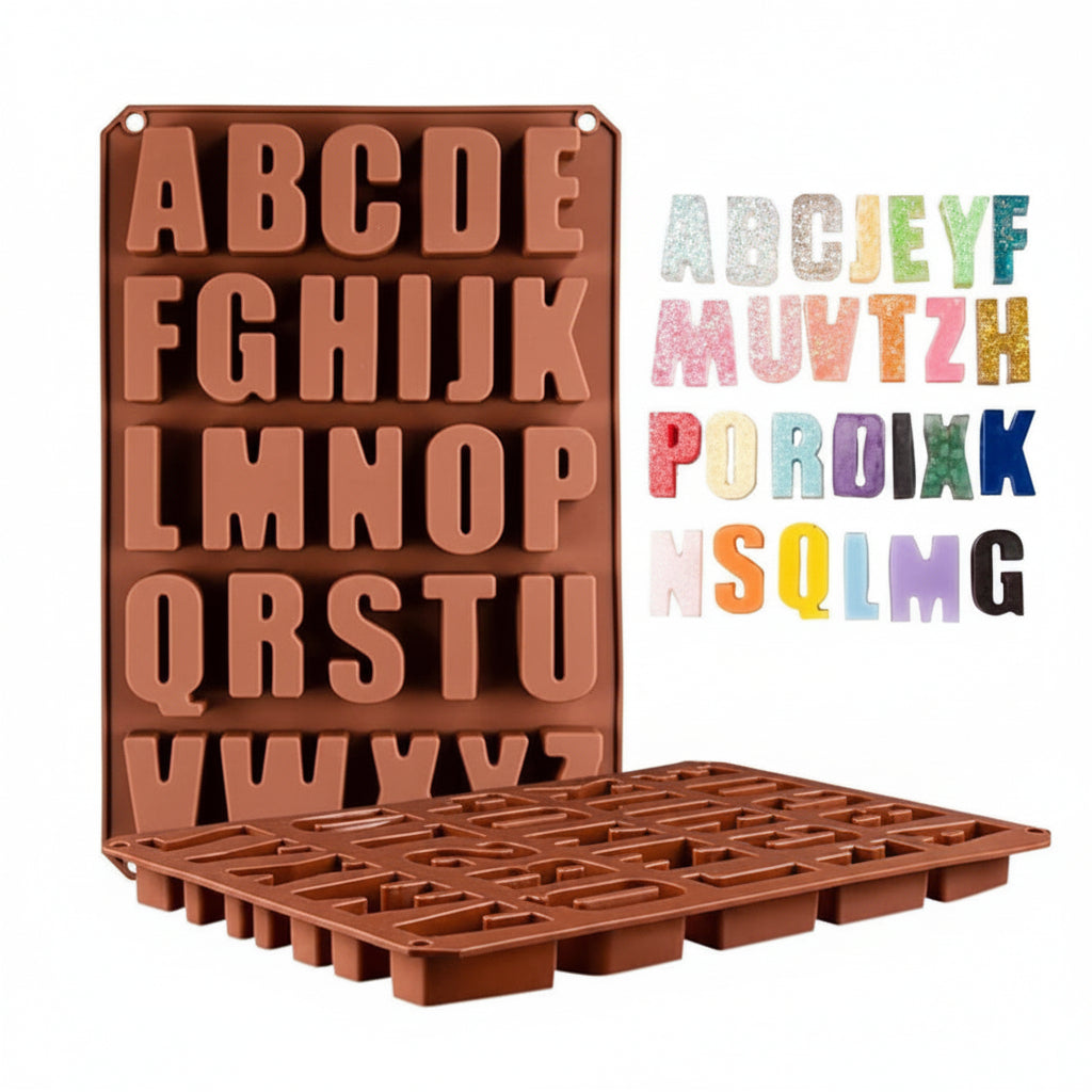 Silicone Uppercase Letter Mold – Perfect For Personalized Cakes, Chocolates & Crafts