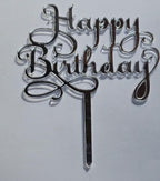 Silver Paper Topper- Happy Birthday