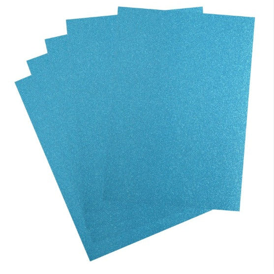 Turquoise Blue Glitter Paper