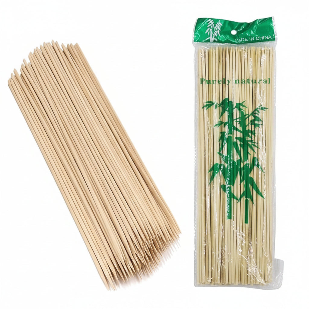 Wooden Bamboo Skewers Sticks  30cm ( 100pcs)