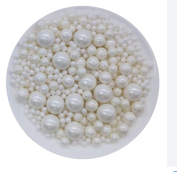 Mixed Size Edible Sugar Pearls – Textured Cake Decorations