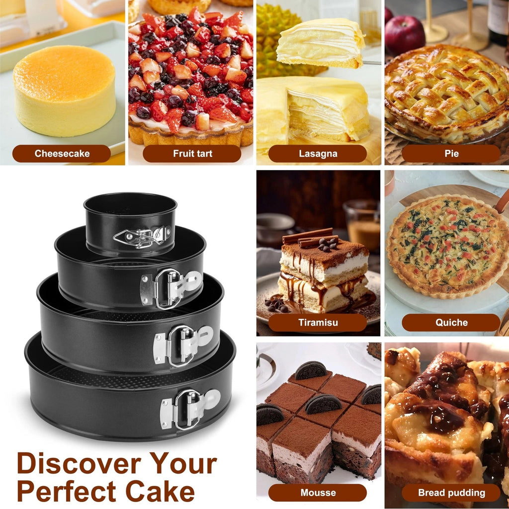 Round Spring Foam Tins ( non stick ) 4pc set