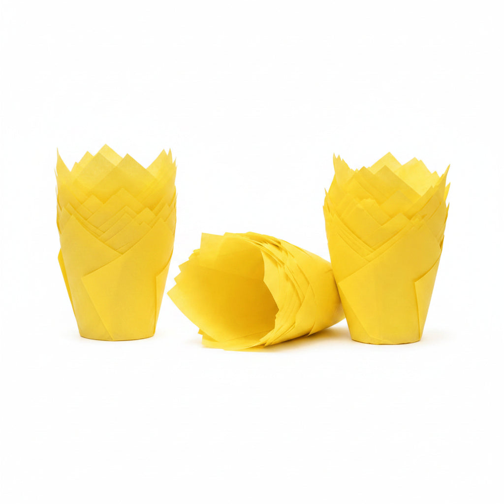 Tulip Yellow  Cases 50Pcs (15X15Cm) | Muffins