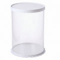 12" Round Pvc  White Transparent Box