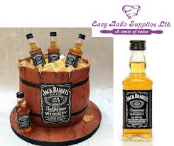 Mini Jack Daniels-Inspired Non-Alcoholic Bottle – Gentleman Cake Topper